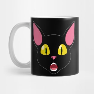 Black Cat Surprised Mug